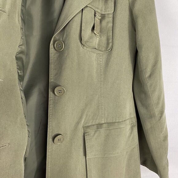 Vintage Newport News Barn Chore Blazer Jacket Women Size 4‎ Olive Green Utility - Picture 6 of 9